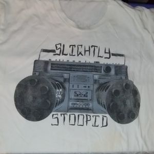 Slightly Stoopid boombox shirt & raised fist shirt bundle of 2 pre-owned shirts